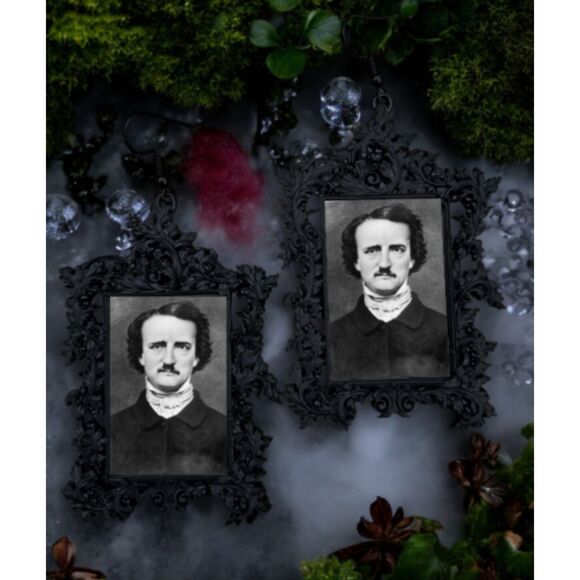 Edgar Allan Poe Earrings Gothic Poet Gloom and Horror Novelist - Picture 3 of 3